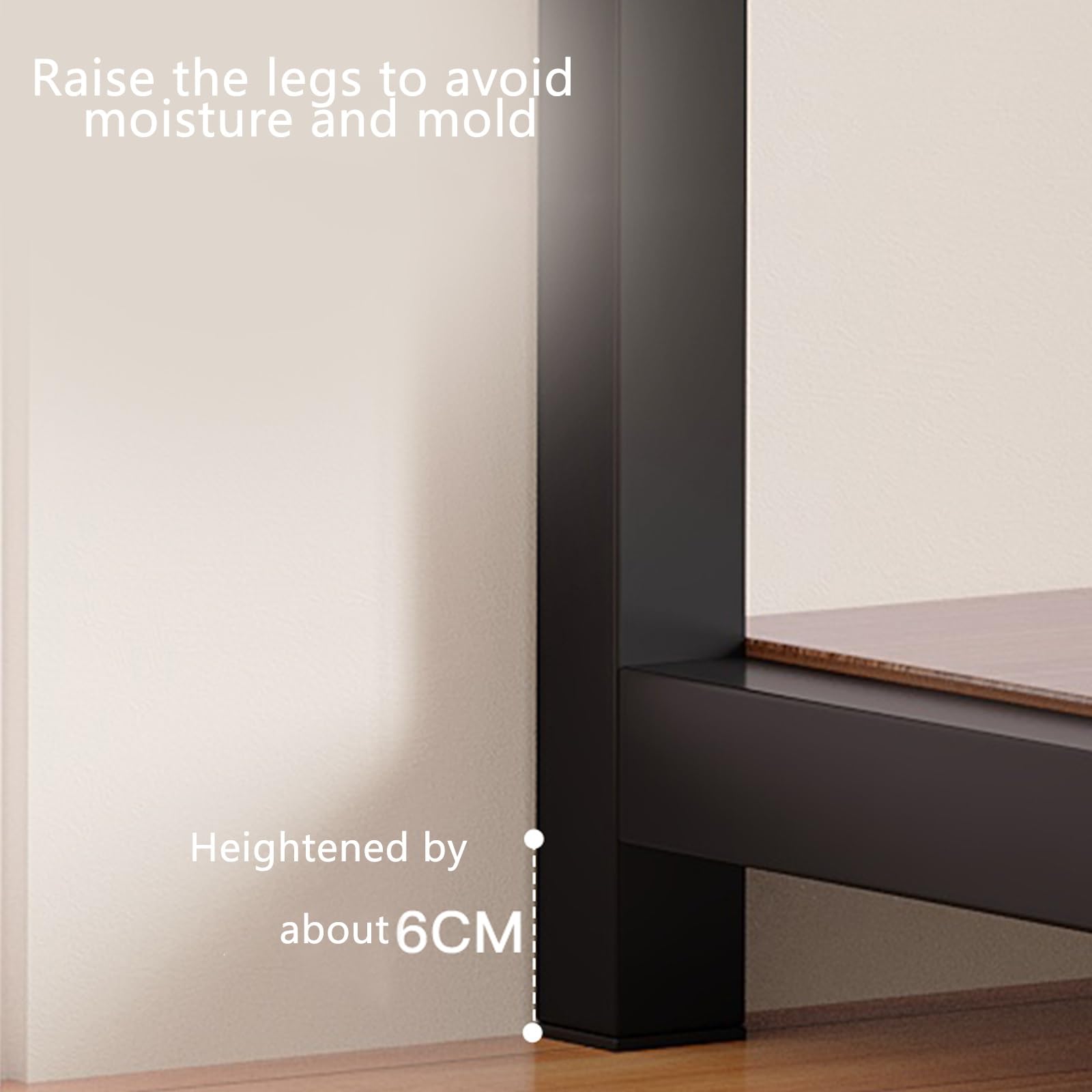 Mehrschichtiges Bodenregal für kleine Büroküche oder Balkon – vielseitige Wandaufbewahrungslösung 49 x 30 x 60 cm – stilvolles und funktionales Design