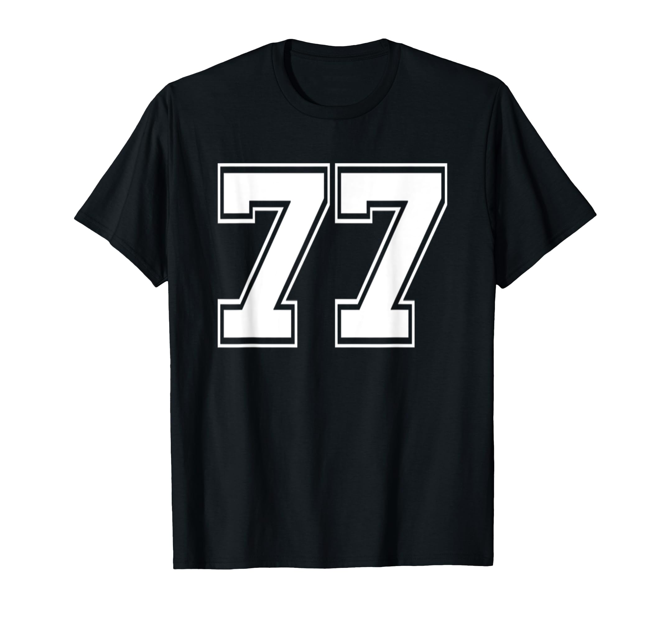 Amazon | ナンバー77 Tシャツ 野球 フットボール 誕生日 Tシャツ