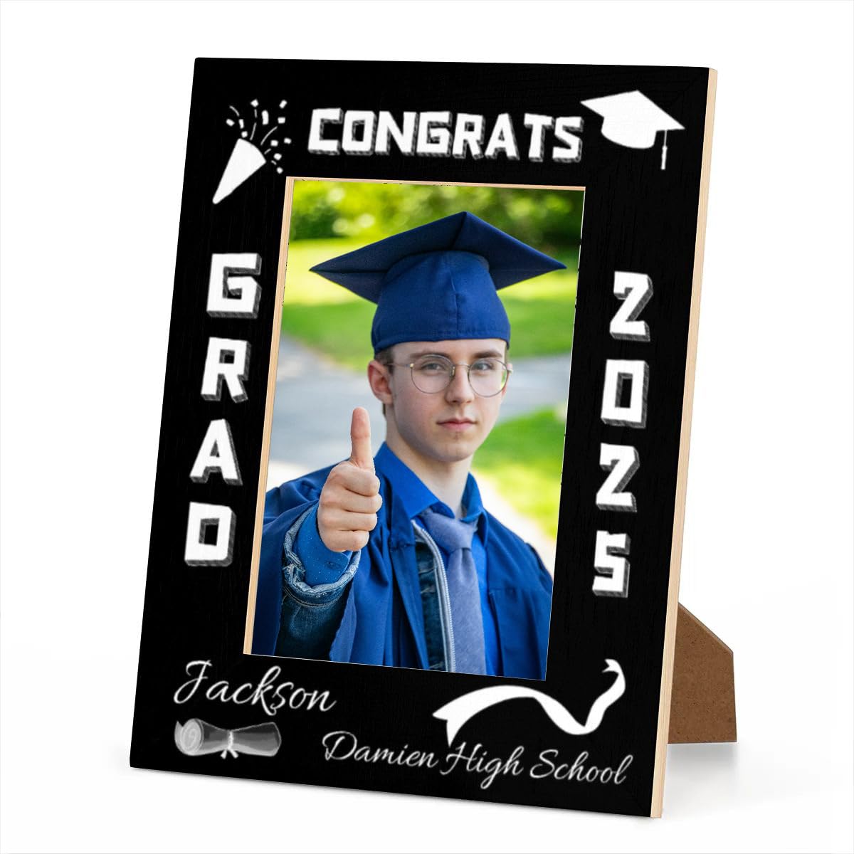 卒業 10th Graduation グラデュエーション プロモ カード black-orange-graduation-card-