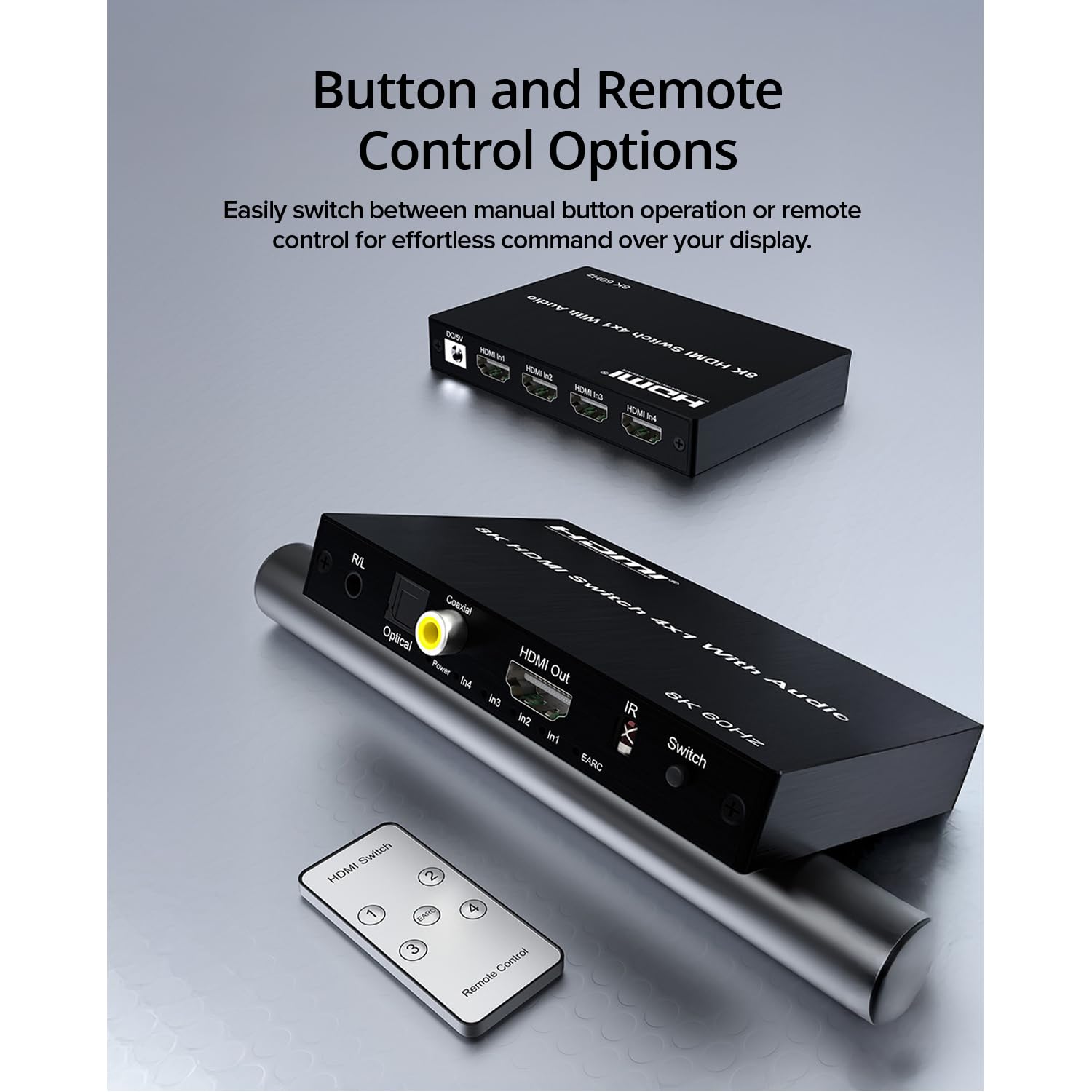 Amazon.com: 8K HDMI Switcher 4x1 with Audio | UHD 8K@60Hz
