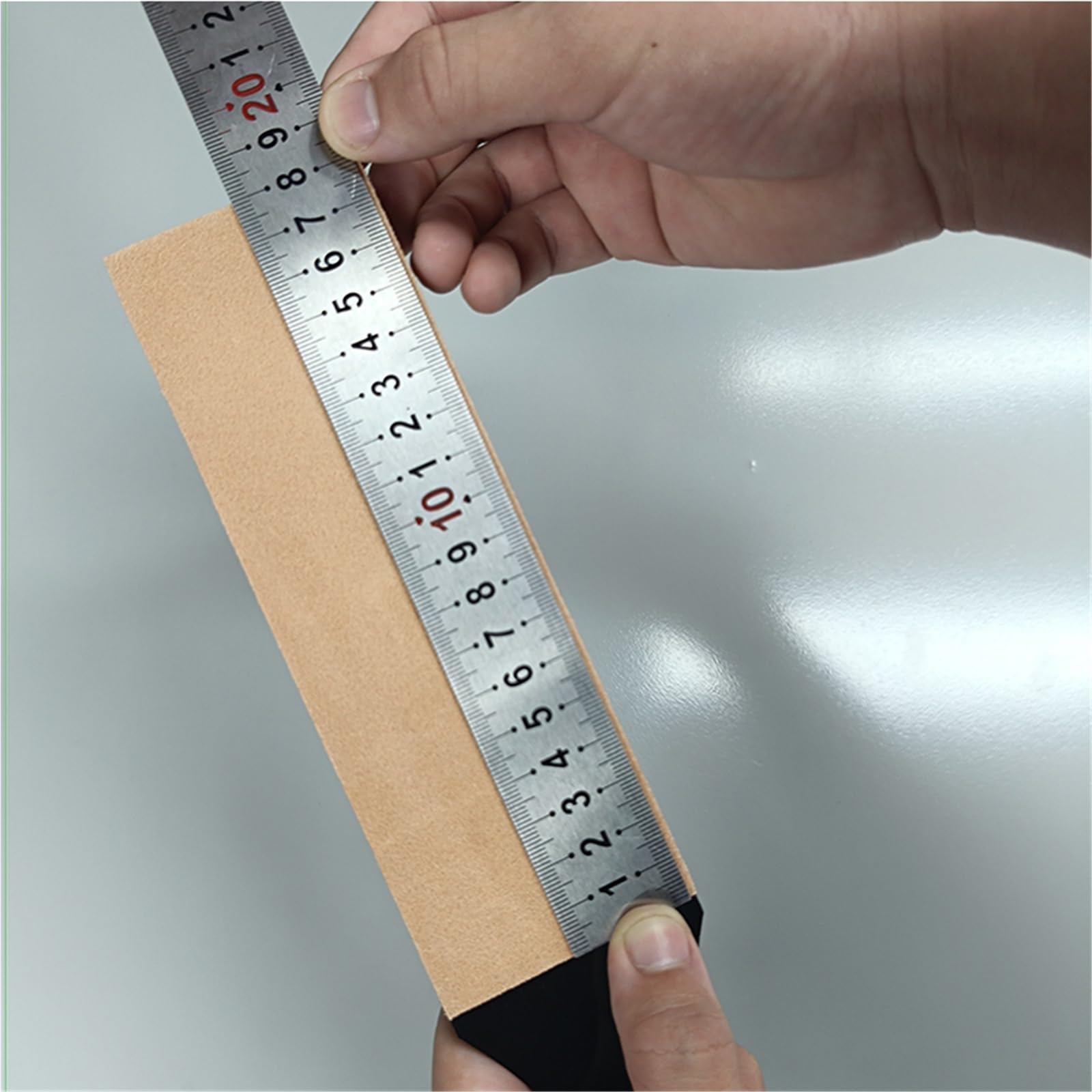 Cinghia abrasiva in pelle Kit di affilatura in pelle a doppio lato for affilare coltelli con composto lucidante(Color 7)