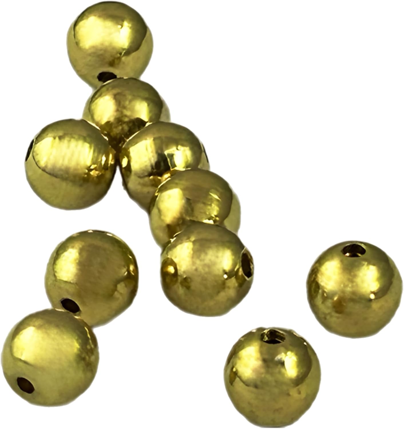 Magnum Ripped Brass Lure Bodies & Solid Smooth Beads & Hex Beads Style #85 Inline Spinners,Rooster Tails,Carolina Rigs & Texas Rigs 10PK (Brass & Nickel Finish)