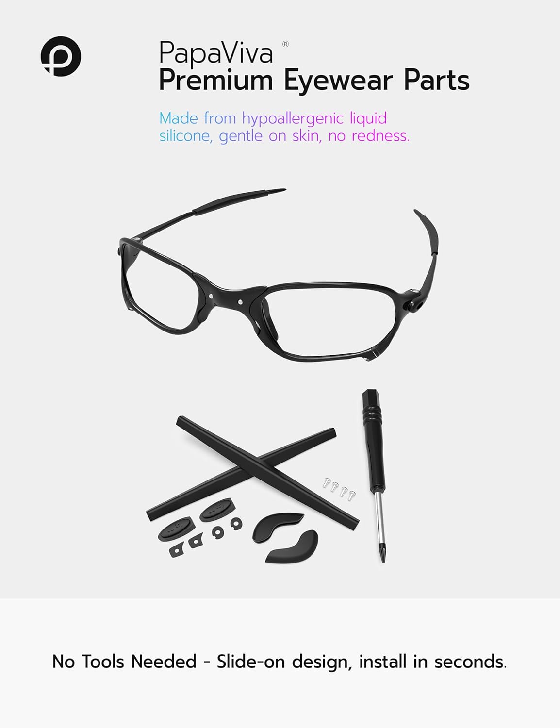 Replacement Nose Pieces & Ear Socks Rubber Kits for Oakley Juliet/X Metal XX Sunglass