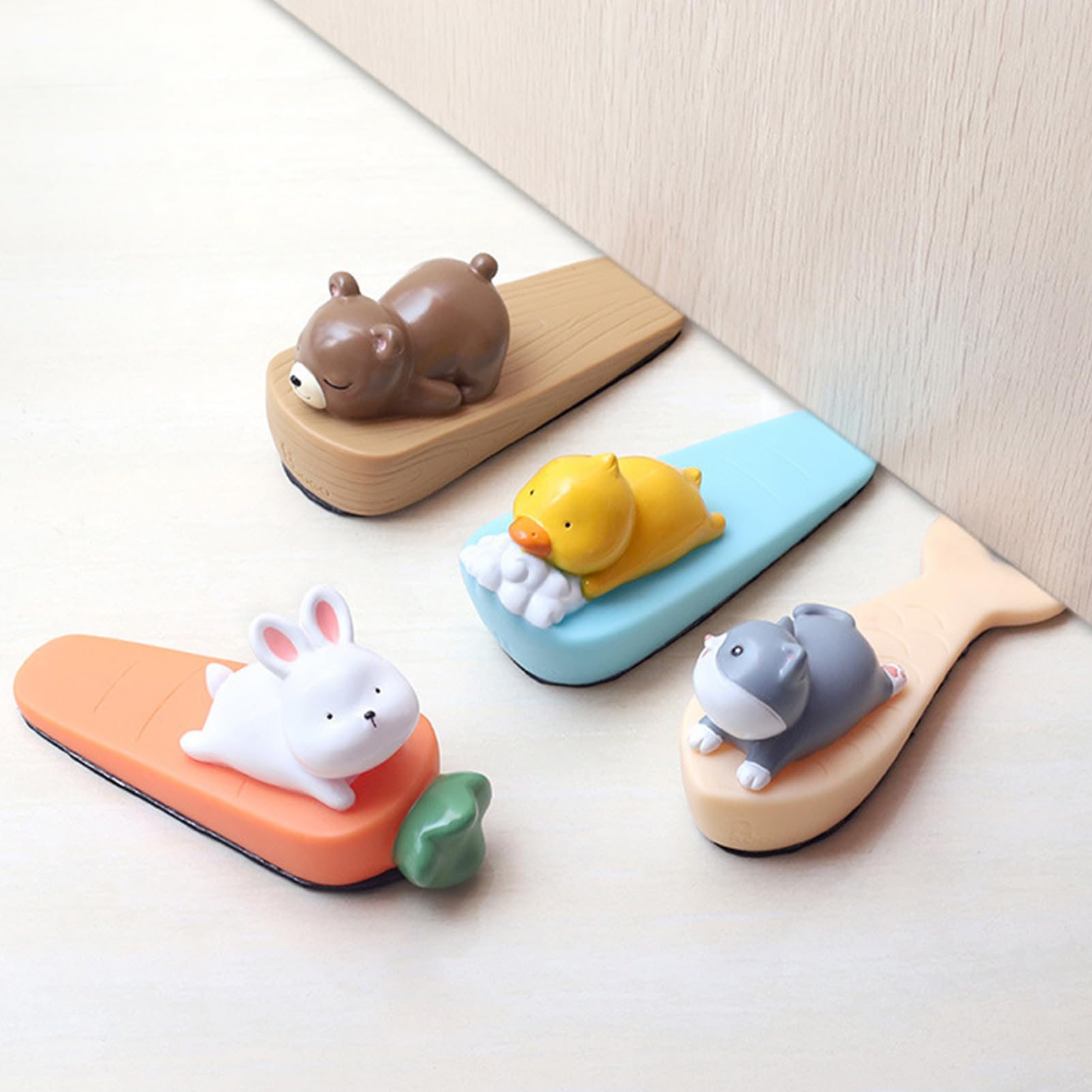 HAOHIZE Door Stoppers,Animal Door Stopper Cute Animal Door Stop Collision Prevention Windproof Prevent Slipping Funny Decorative Wedge Door Stopper (Kitten) - Image 4