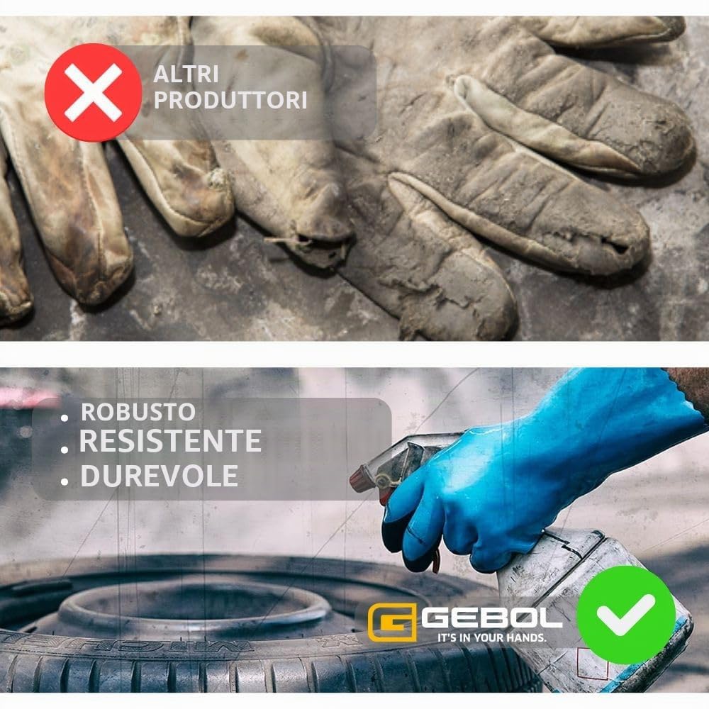 Gebol Gebol Grip Tech Guanti di protezione chimica Uomo (Pacco da 1)