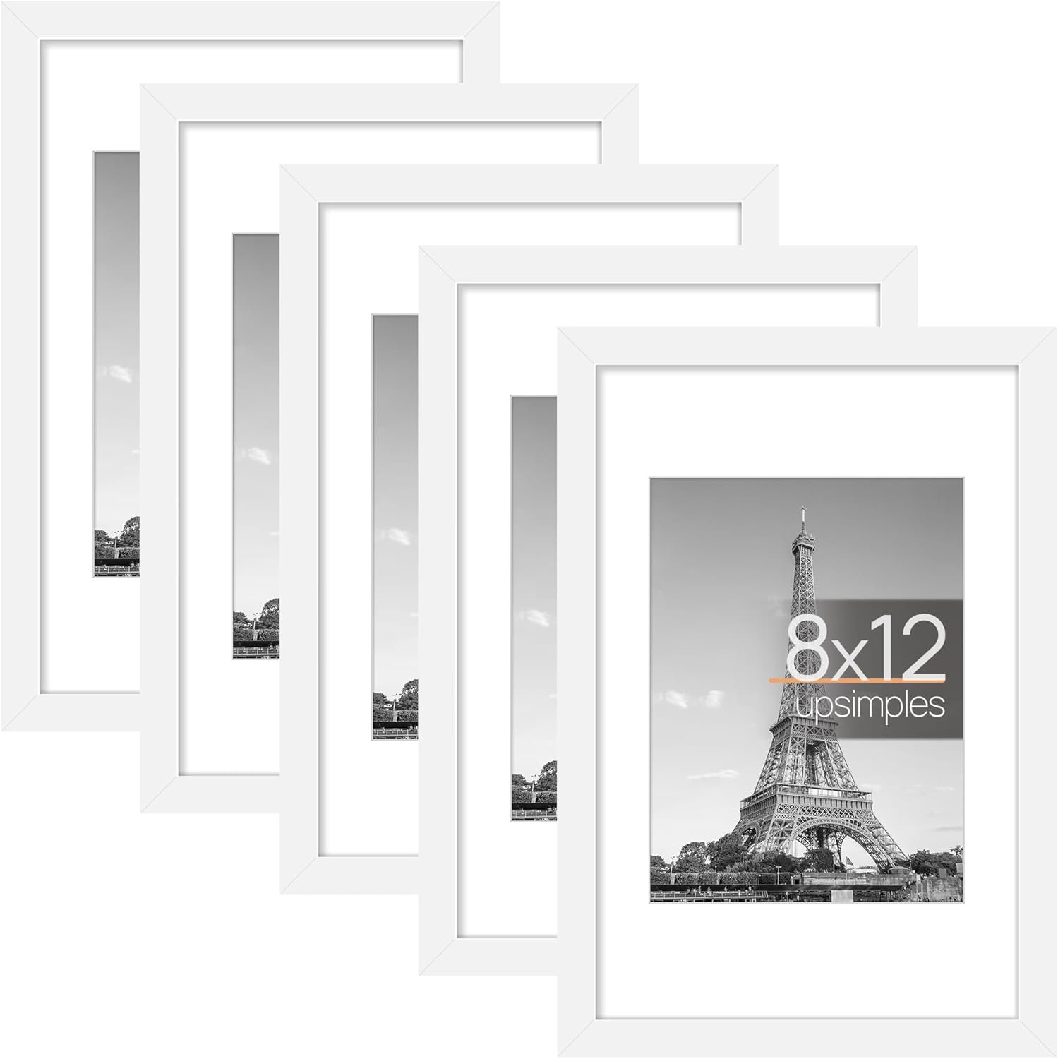 upsimples 8x12 Picture Frame Set of 5, Display Pictures