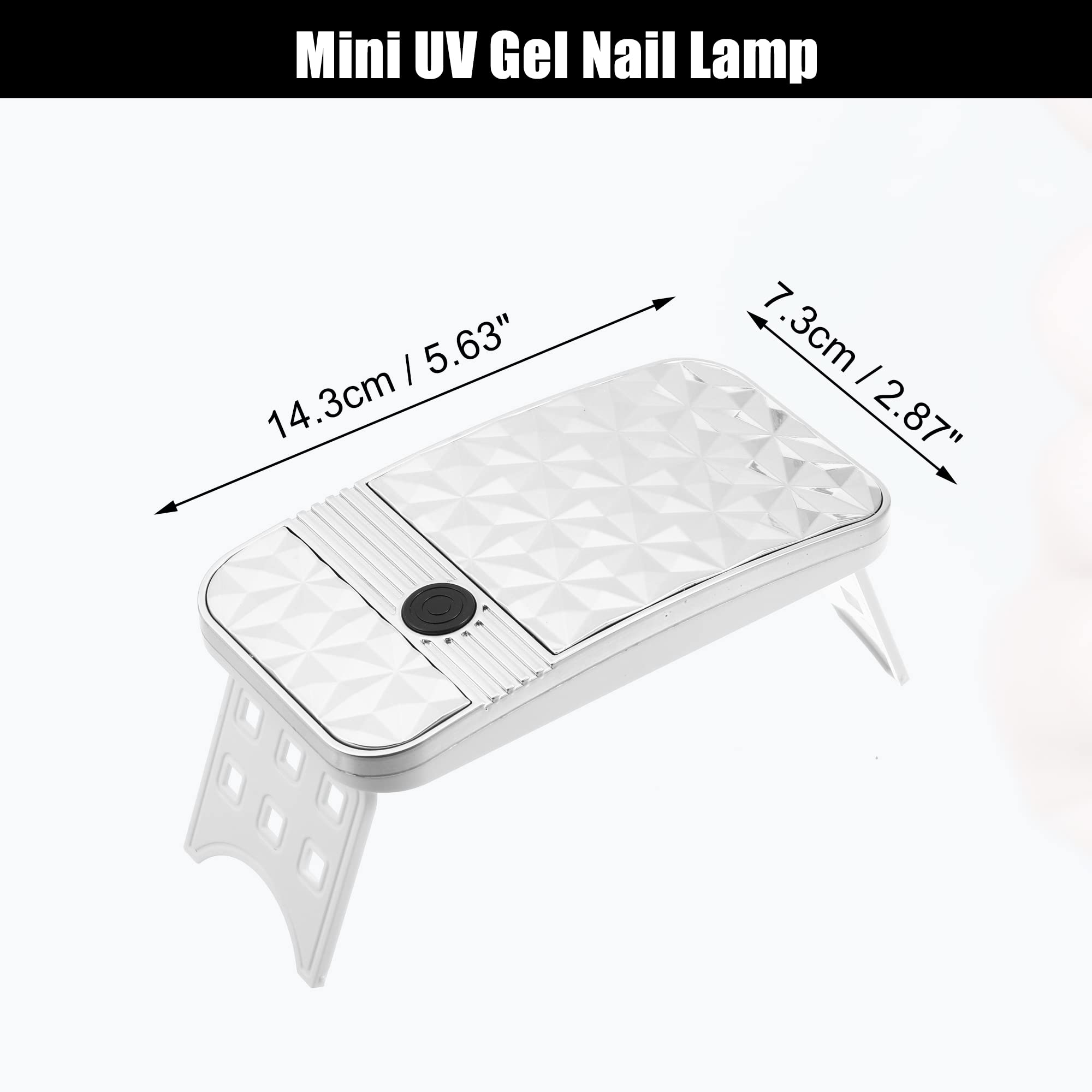 VOCOSTE Mini UV-LED Nail Lamp, Portable Nail Lamp Gel Nail Polish Dryer, Fast Curing Nail Dryer, with 2 Timers, 54W - Image 4