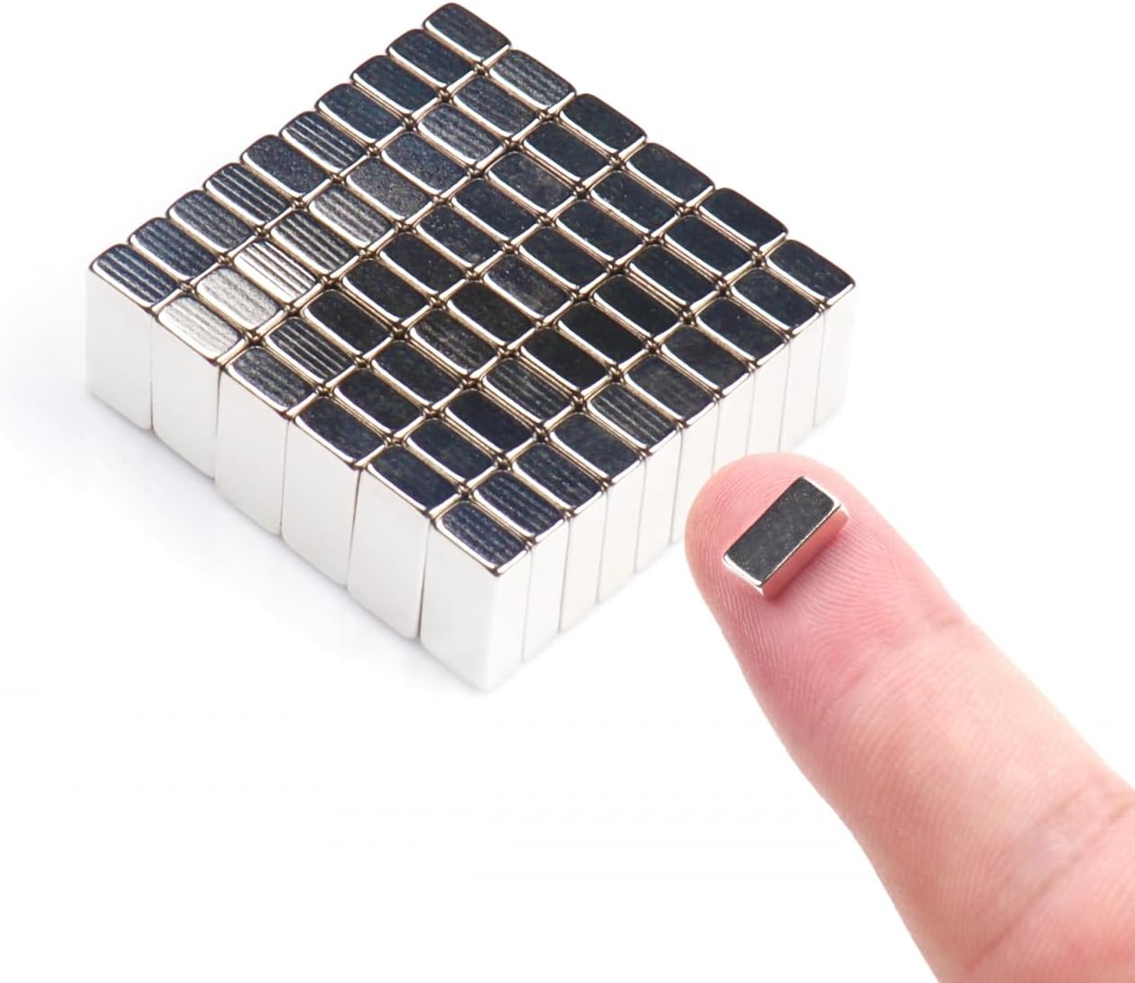 Magnetic 20x5x2mm 60-Piece Rectangular Magnets Ideal for refrigerators, Handicraft Projects,Office Magnets