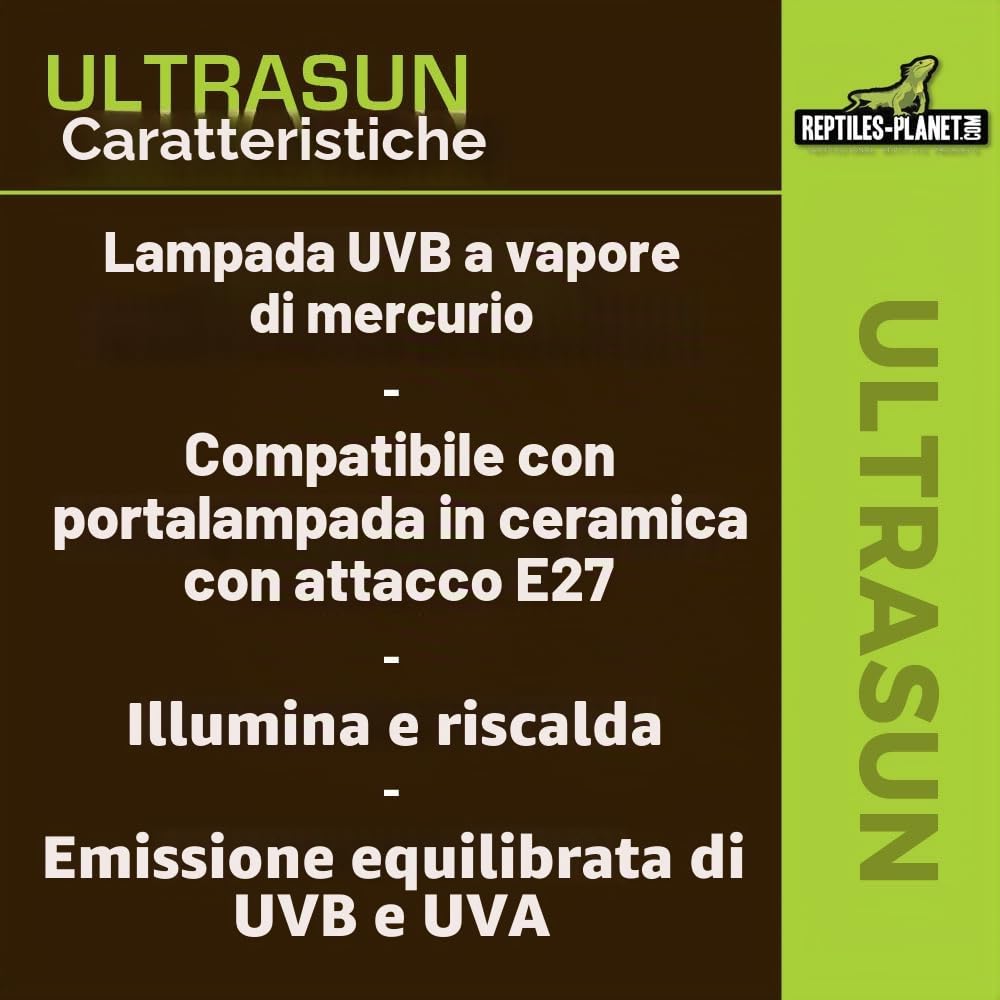 Reptiles Planet Ultrasun - Lampadina per terrario, 70 W