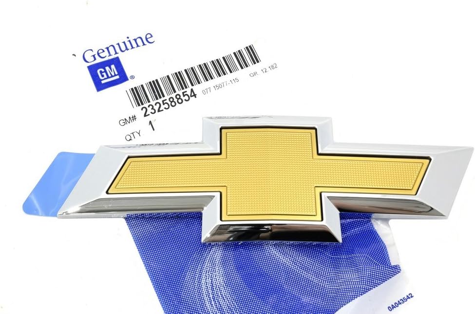 OEM NEW Rear Trunk Lid Bowtie Emblem Badge Yellow Chrome 14-17 Impala 23258854