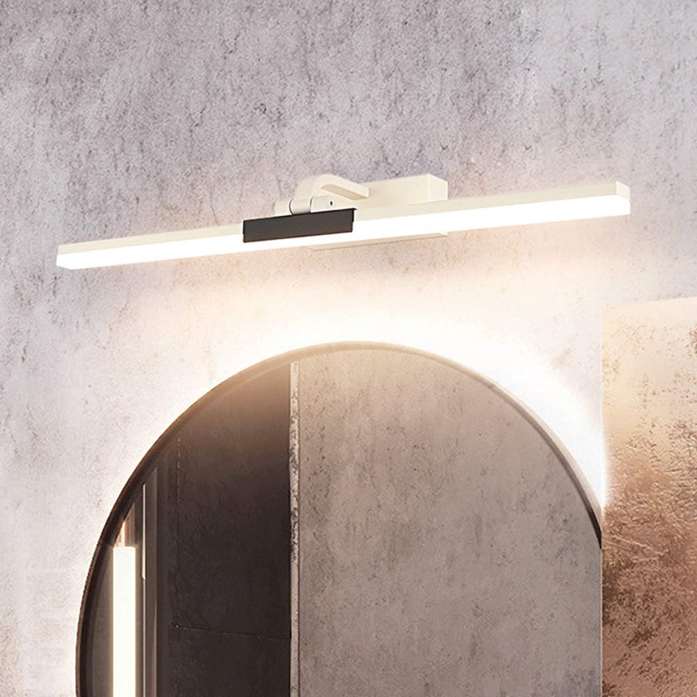 Badezimmerspiegelleuchten, LED-Make-up-Licht, Moderne versenkbare Spiegel-Frontlampe für Waschraum, Bad, Wandleuchten, Halterung, Warmweiß, 9 W