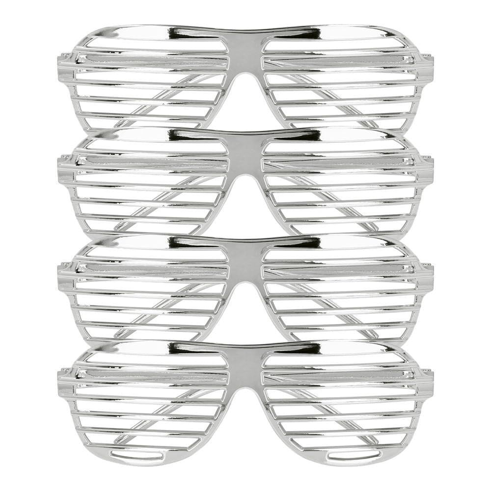 Boland - Omnia Party Glasses, Pack of 4 for Adults, Glasses without Prescription for Festival, Carnival, Costumes or Theme Party