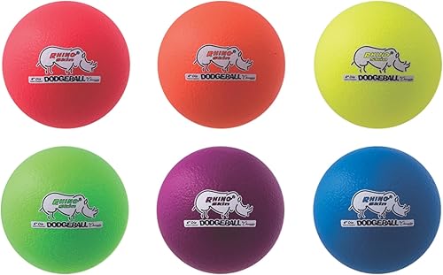 Miniatura 145 de Champion Sports Rhino Skin - Juegos de bolas de dodgeball de rebote bajo y individuales para juegos de juegos infantiles, PE, patio trasero y liga