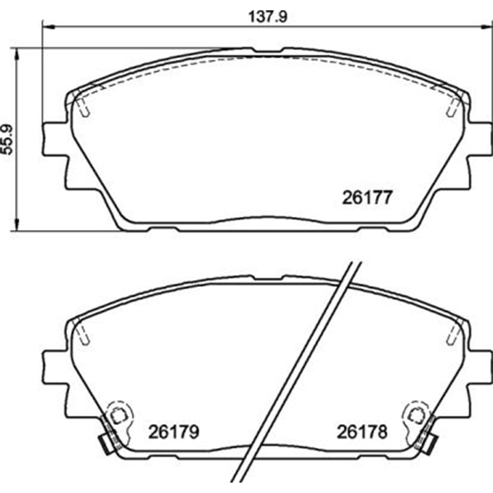 BREMBO Bremsbelagsatz, Scheibenbremse P49065