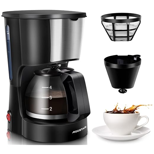 Aigostar 4-Cup Drip 600 Watt Coffee Maker
