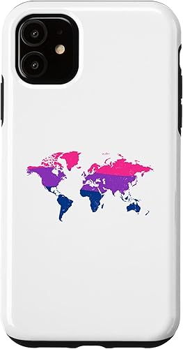 Miniatura 10 de iPhone 12 Pro Max Bi Pride Globe Love Bisexual Flag Case