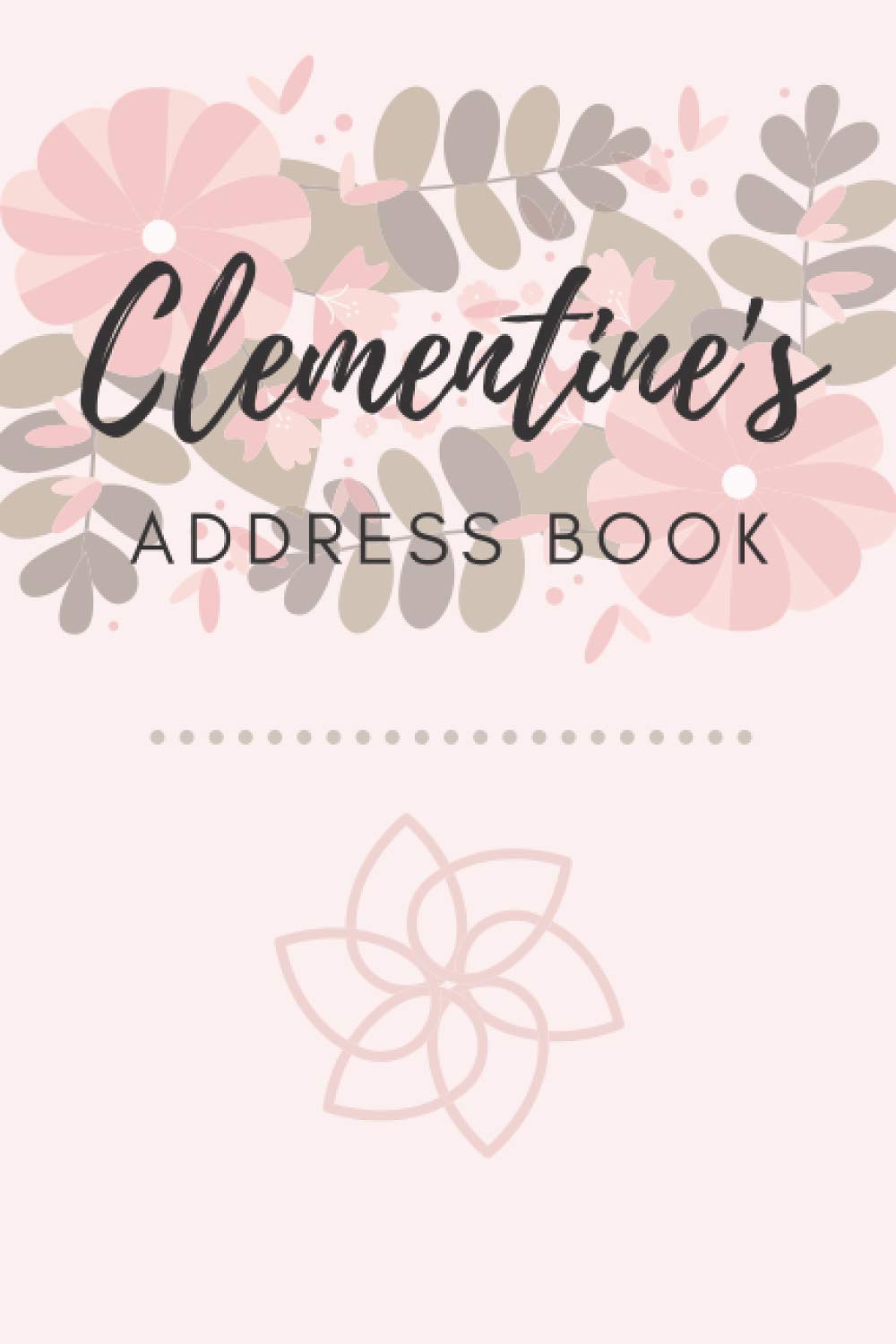 Address Book | Clementine: 6 x 9 Inches | 208 Entries | 104 Pages | Contact Book | Alphabetical with Letter on Each Page | Name | Address | Phone | Numbers | Email | Notes | Social Media
