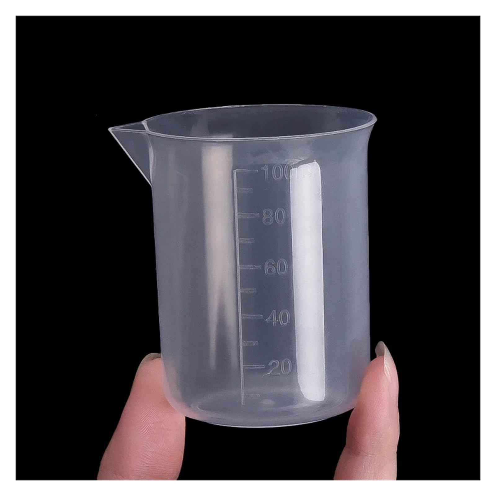 Vaso medidor, 3/5/10 piezas, 100 ml, vaso medidor de plástico for laboratorio, vaso graduado, utensilios de cocina, vasos medidores volumétricos de laboratorio (5 piezas)(10pcs)