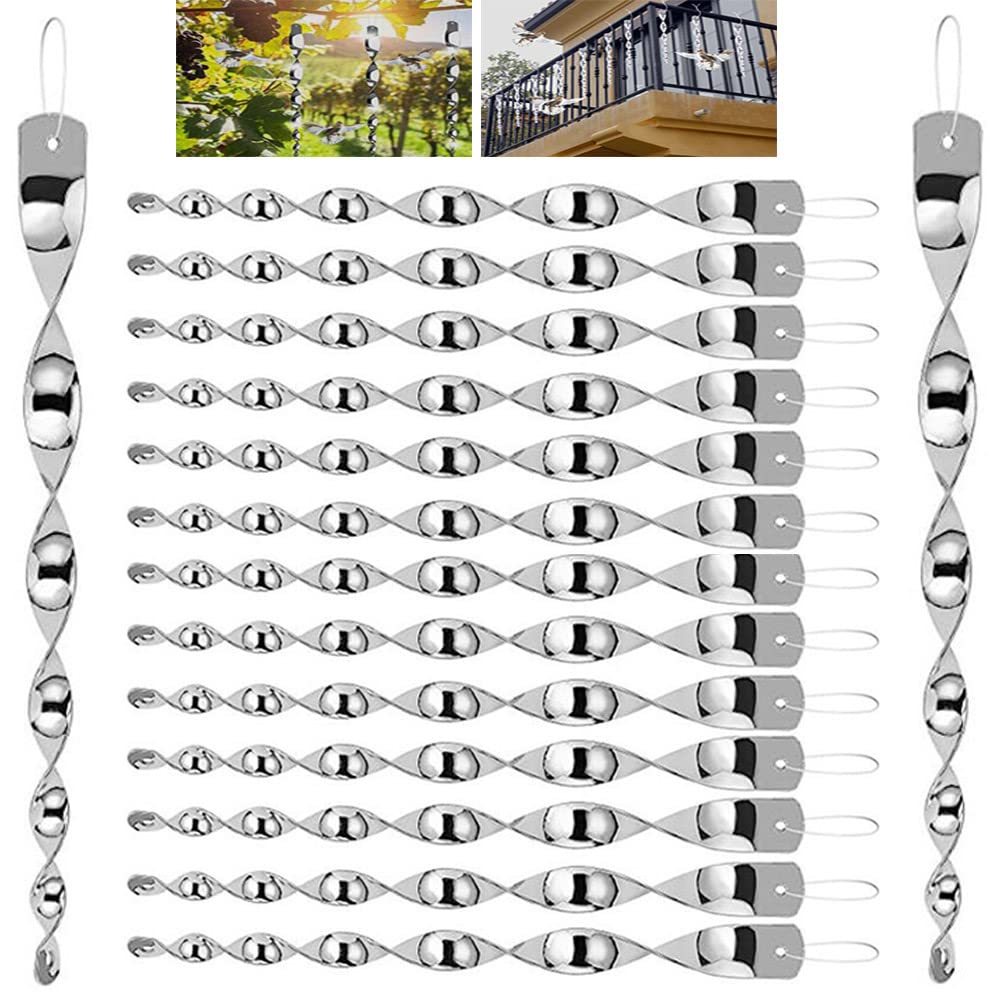 10 Spirales Réfléchissantes Anti-Oiseaux - 30 Cm, Répulsif Pour Balcon, Arbres Fruitiers, Potager - 3