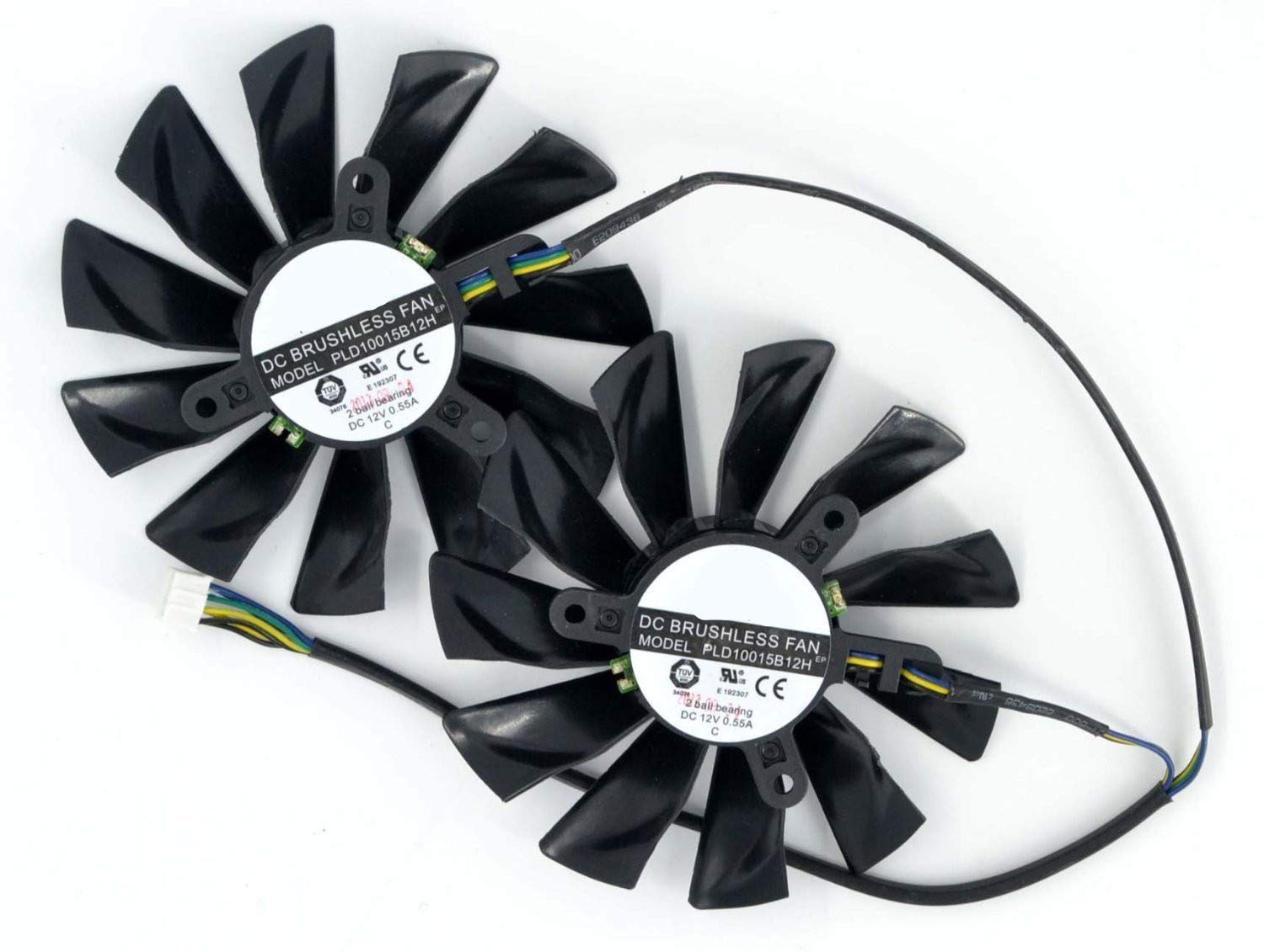 E-Meoly2 Pcs/lot PLD10015B12H DC Graphics Card Fan 12V 0.55A For MSI GTX680 GTX770 R9 280X R9-280X R9-270X R7-260X Brushless Cooling Fan Cooler