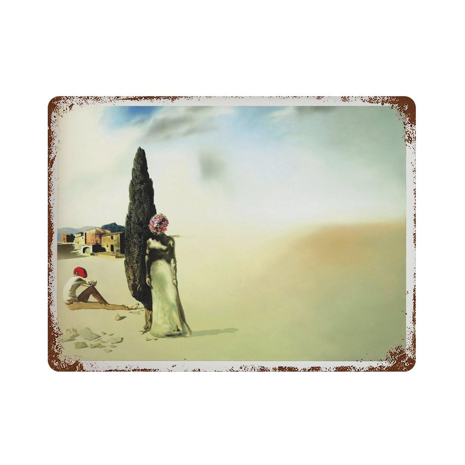xiaoxiaoshen Salvador Dali Emps Nécrophilique Surrealist Wall Decor Art Metal Tin Poster Modern Home Decor Art Home Bar Shop Decorations Vintage Sign 30x40cm