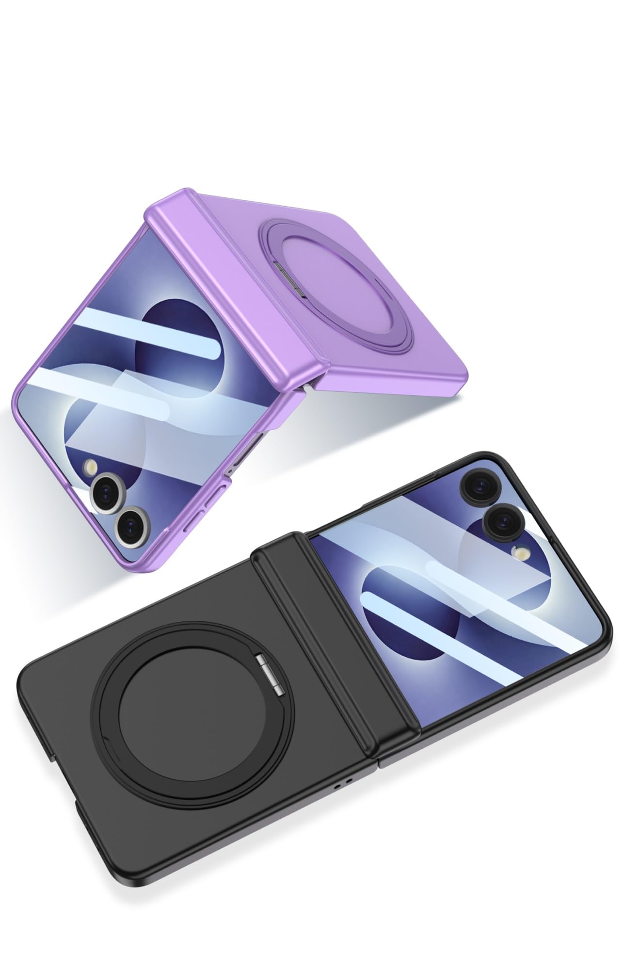 Custodia con cerniera magnetica compatibile con Samsung Galax Z Flip 8, colore: Argento