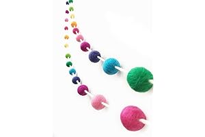 Rainbow Christmas Wreath: Felt Ball Garland, a Festive Holiday Decor