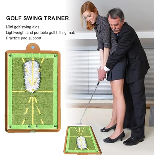 Golf Training Mat For Swing Batting Feedback | Golf Swing Mat Kit, Premium Golf Impact Mat,Indoor/Outdoor Golf Practice Hitting Aid #TOP1