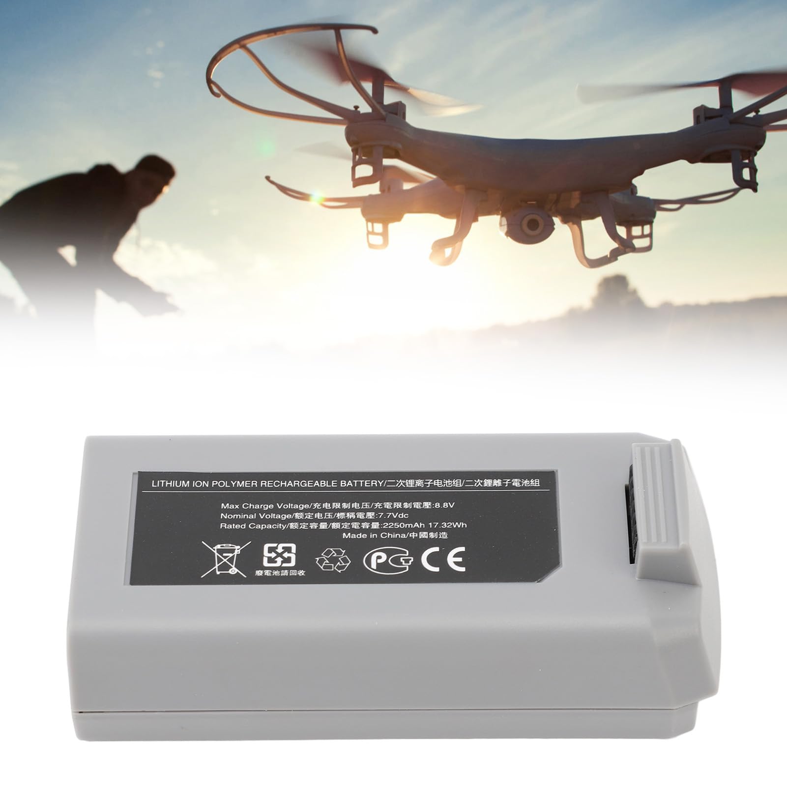 Bateria Litowa 2250 MAh z wymienną baterią o Dużej Pojemności Inteligentny System Inteligentnego Zarządzania baterią dla Drona Mini 2SE