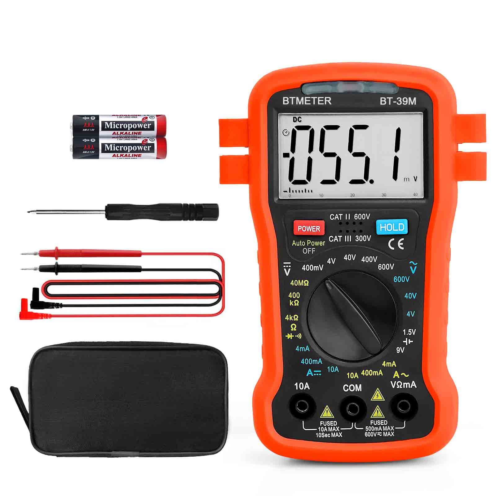 Buy BTMETER Digital Multimeter 39M Electrical Tester, 4000 Counts TRMS