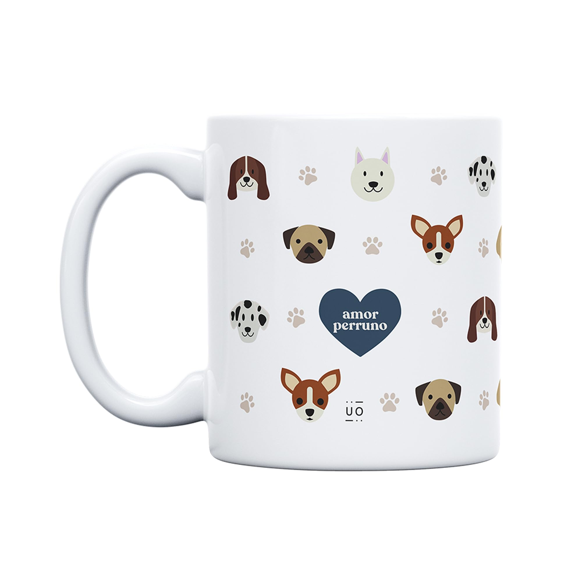 UO Dog Love Gift Mug, Gift for Friends, Gift for Friends, Original Christmas Gift, Secret Santa Gift, 350 ml, Ceramic