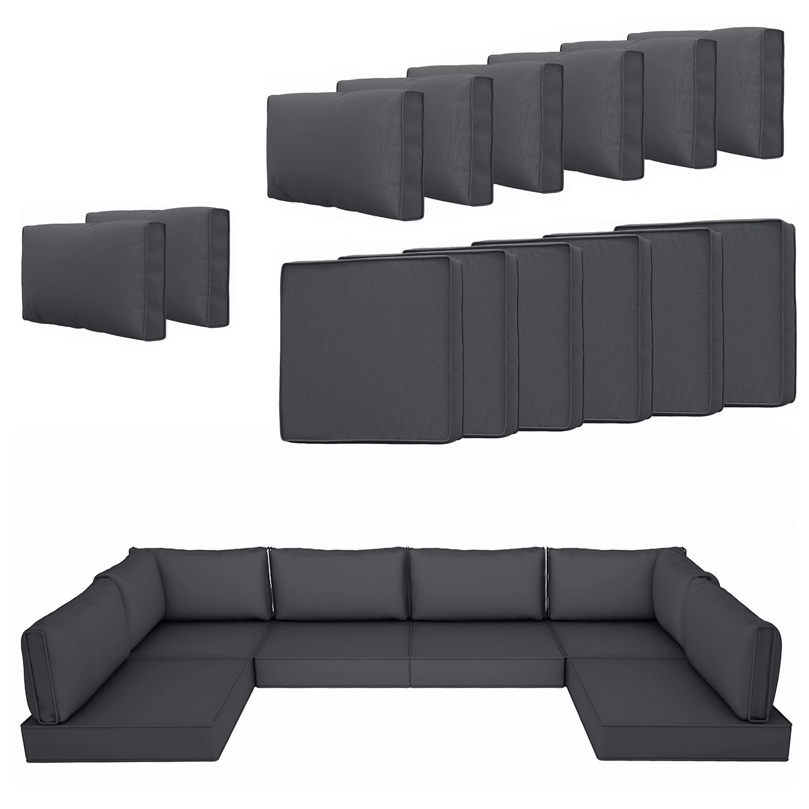 Amazon.com: SpaceHop 14 Piece Outdoor Patio Cushion Cover