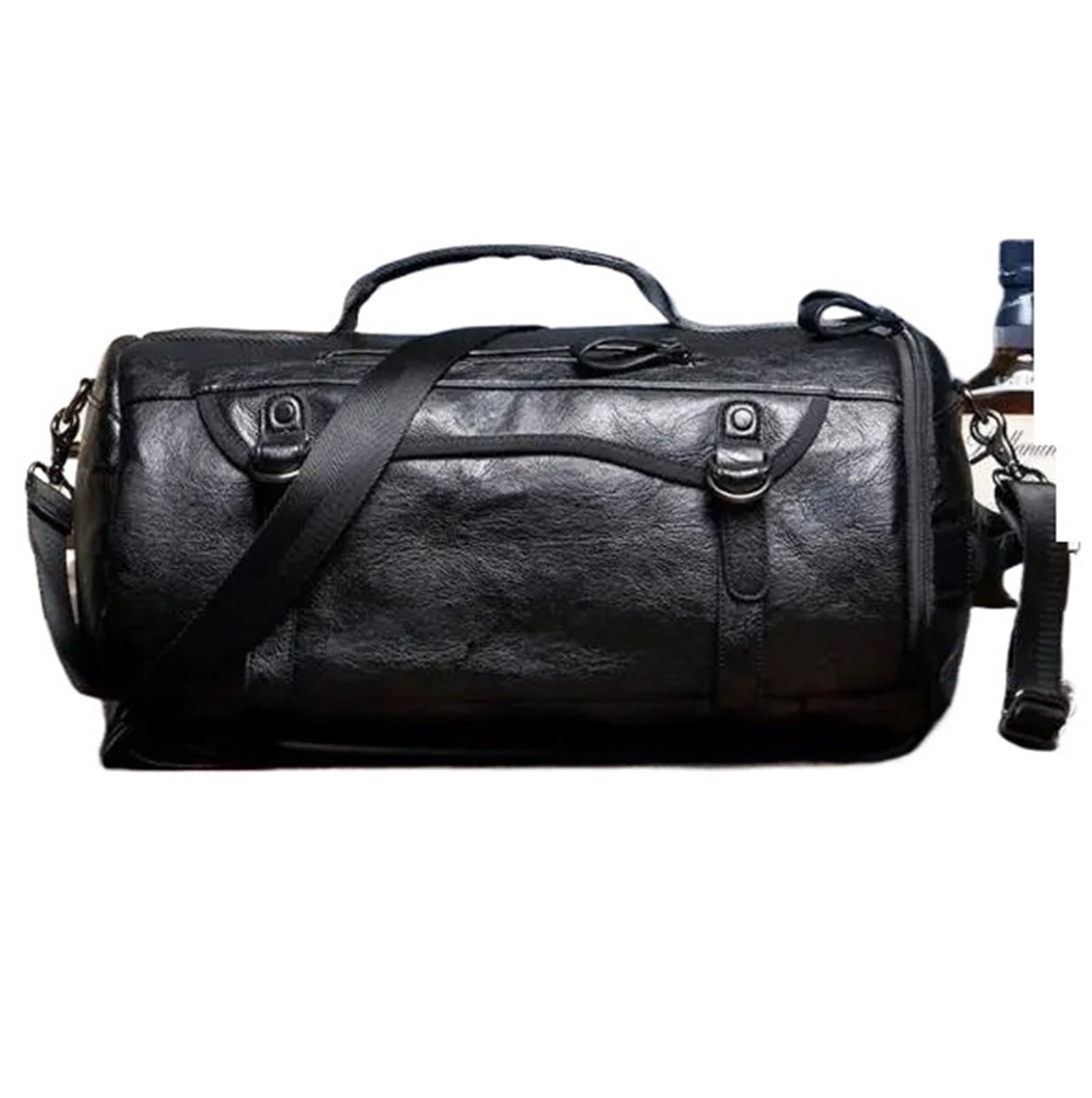 Große Leder-Sporttasche PU Leder Outdoor Sports Gym Bag for Männer Mit Schuhe Tasche Training Rucksack Fitness Schulter Tasche wasserdichte Reise Handtasche für Männer Trainingsbag