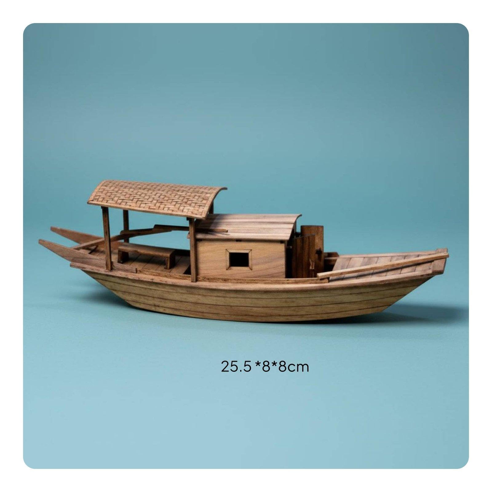 Qianly Maqueta a Escala 1:20 Molo Ensamblado Kit Construcción para Entusiastas l Molismo, Coleccionistas, A Fishing Boat
