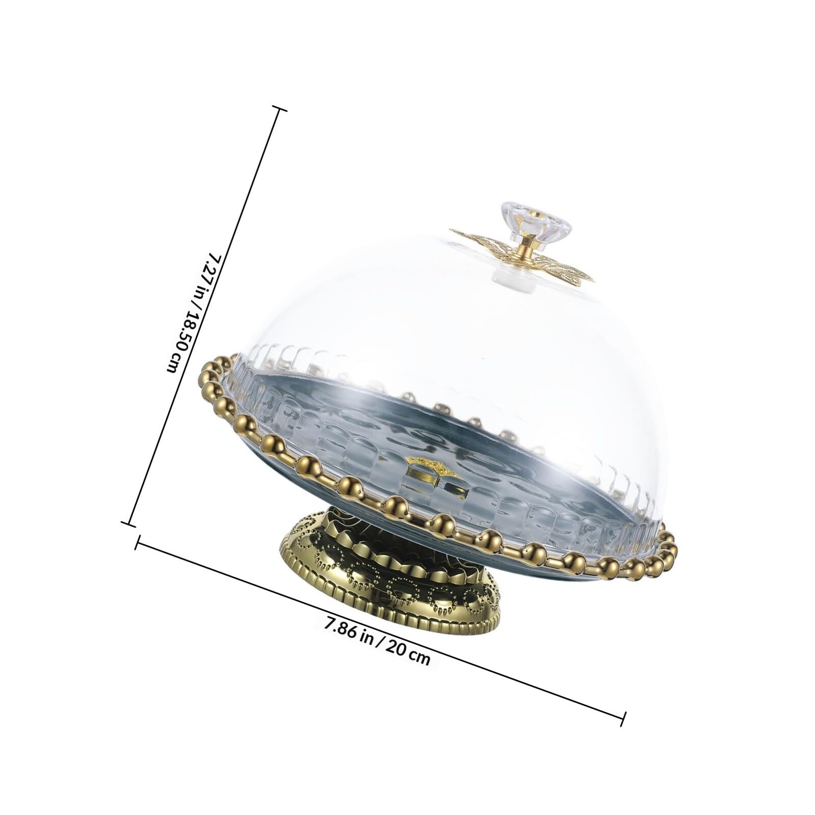 Plateau à Gâteau en Céramique Blanc 1 Set, Présentoir Élégant