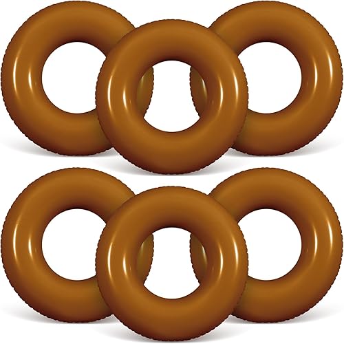 6 flotadores inflables de piscina de 24 pulgadas, tubo de natación a granel, flotadores de piscina para decoración de fiesta en la playa, mujeres y