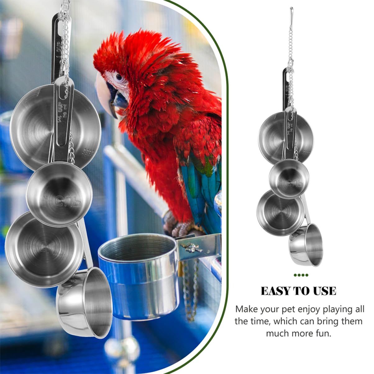 Happyyami 2 Stück Vogelspielzeug für Papageien Kauspielzeug mit Hängendem Design Sicheres und Leichtes Material für Vögel Aktivität und Spielspaß