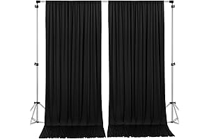 AK TRADING CO. Elegant and Flowy 10 feet tall Black Drapes for Unforgettable Events