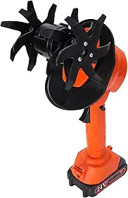 GLOGLOW Enxada Rotativa Elétrica Sem Fio, Cultivador de Jardim Portátil, 235 RPM, Movida a Bateria, Com Lâminas de Aço Manganês para Cultivo de Gramados, Capina, Abertura de Valas e (Plugue UE)