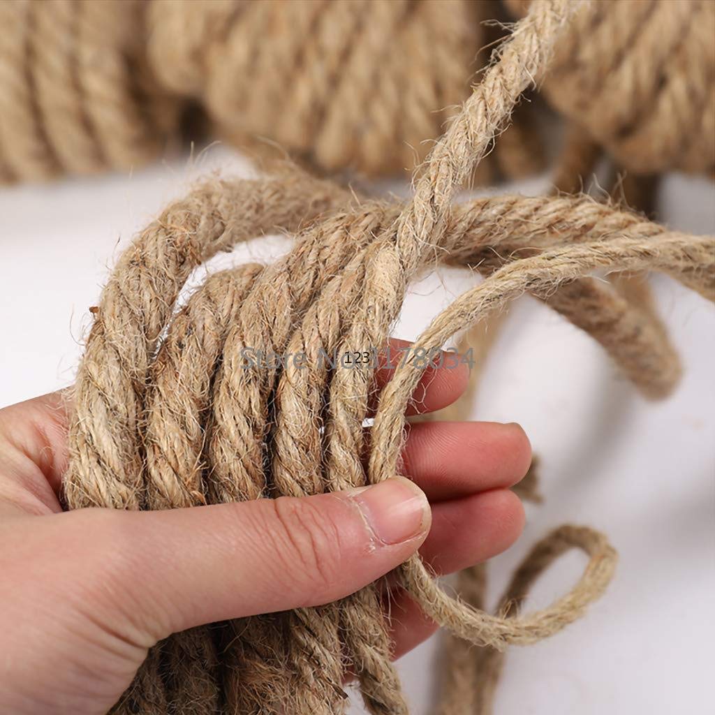 Naturalny sznurek jutowy, 10mm 1m-100m DIY Craft Handmade Wedding Home Decoration