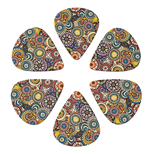 Lot de 6 médiators pour guitare acoustique, guitare électrique, basse, ukulélé Motif floral - Les Beatles, Paul McCartney, John Lennon, RIngo Starr, George Harrison Lot de 6 médiators pour guitare acoustique, guitare électrique, basse, ukulélé Motif floral – Image 5