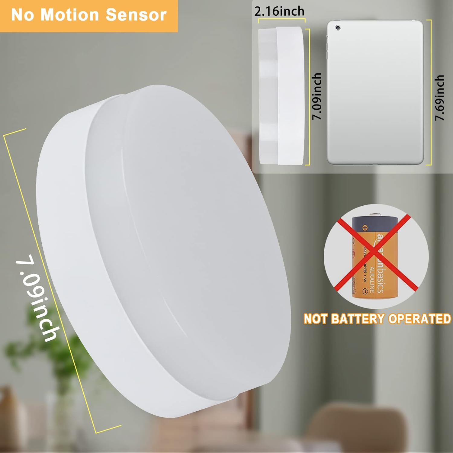 Image showing the DLLT LED ceiling light in a bathroom setting, highlighting its IP44 water resistance rating, suitable for moist environments.