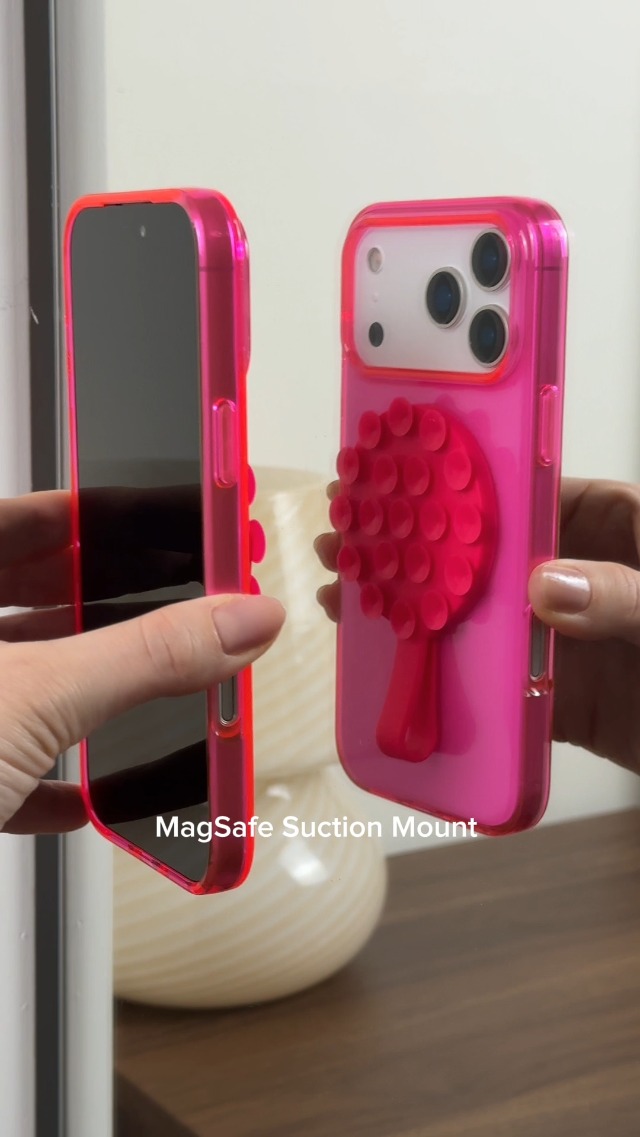 Amazon.com: FELONY CASE - Neon Pink MagSafe Wallet, Magnetic Card