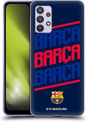 Head Case Designs Officially Licensed FC Barcelona Barca Type Graphics Soft Gel Case Compatible with Galaxy A32 5G  M32 5G (2021)