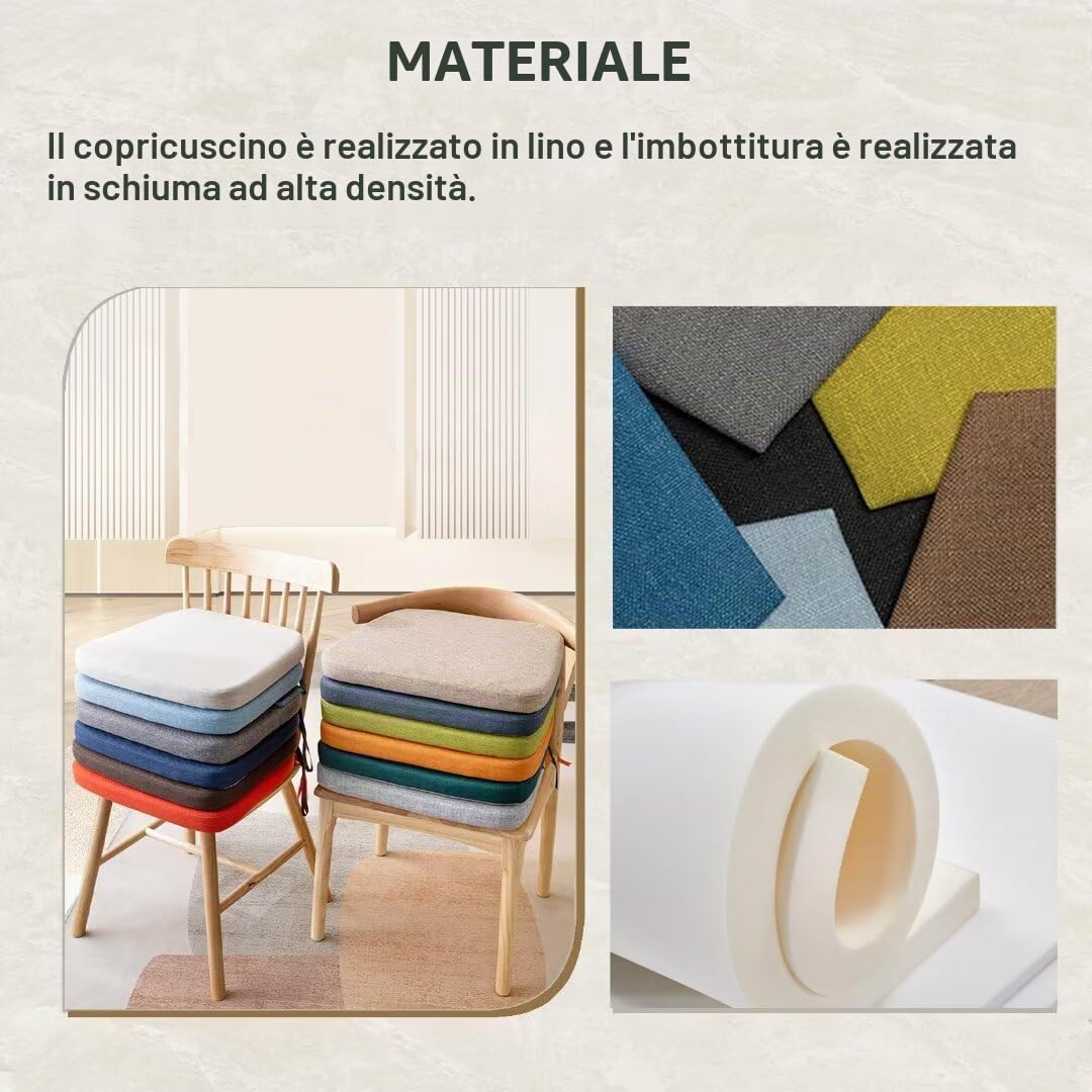 Cuscino per sedia con cinghie rimovibili, lavabile, doppio antiscivolo, alta elasticità(40X38X33CM(3CM),bordeaux,4 pezzi)