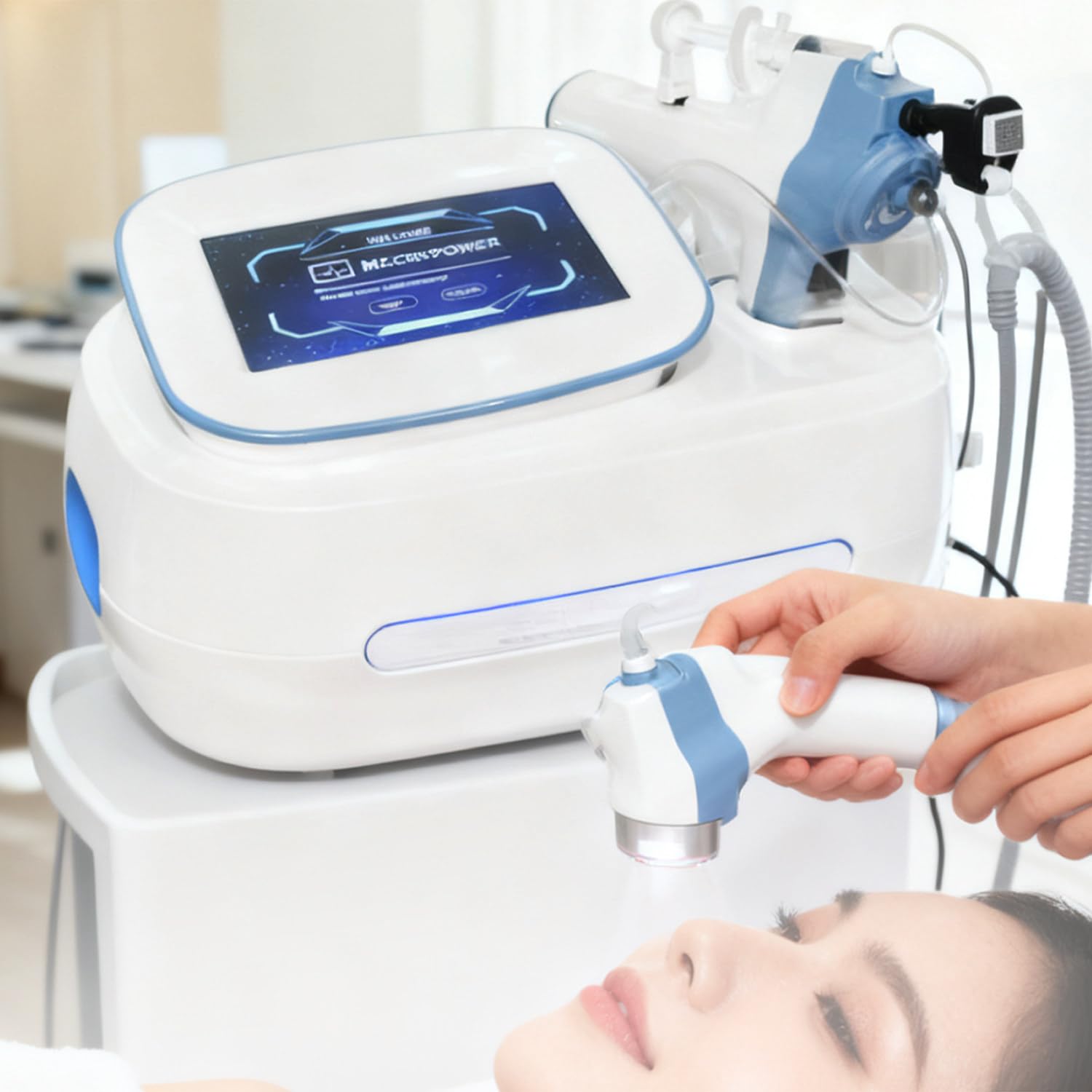 Nadelfreies Mesotherapie-Gerät Mit Mikrokristall-Technologie für tiefenwirksame Faltenreduzierung & Hautverjüngung | Feuchtigkeitspistole mit Vakuumdruck für schmerzfreie Behandlung
