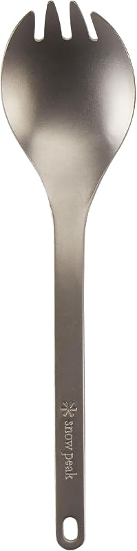 Snow Peak Titanium Spork for Outdoor Use, Portable and Durable, Titanium | Lightweight, Perfect for Camping, Backpacking, Hiking & Everyday Use, Premium Anodized Titanium