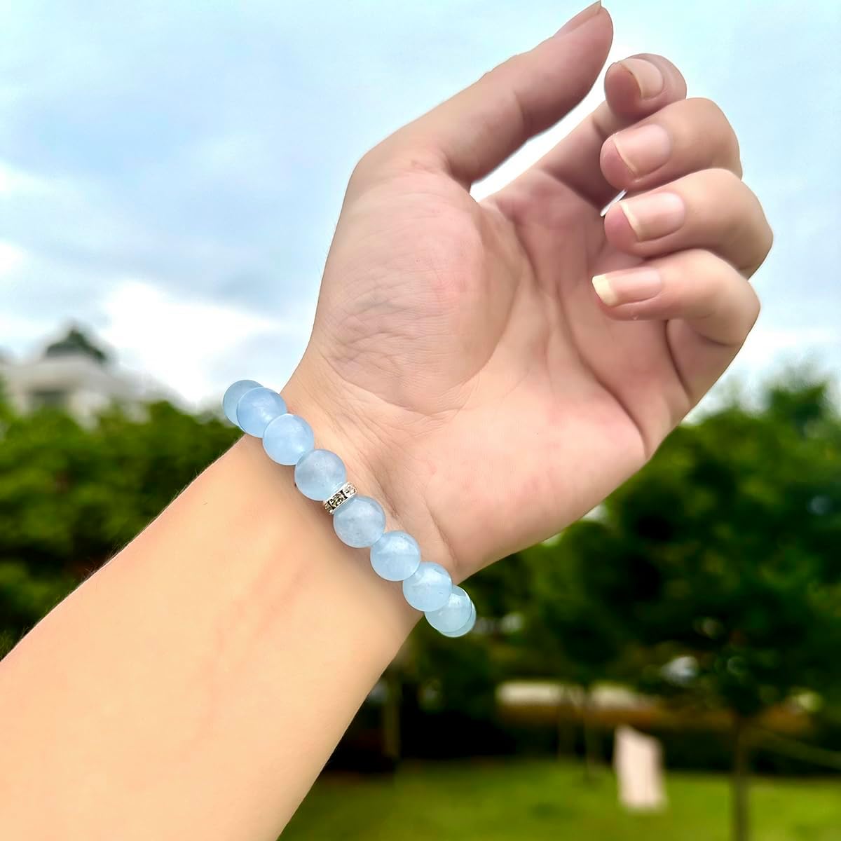 Healing Bracelet For Women Anxiety Crystal Bracelet Chakra Beaded Bracelets Rose Quartz Crystals And Healing Stones Yoga Bead Bracelet Calming Stretch Bracelet Stress Relief Gifts For Women - Image 7