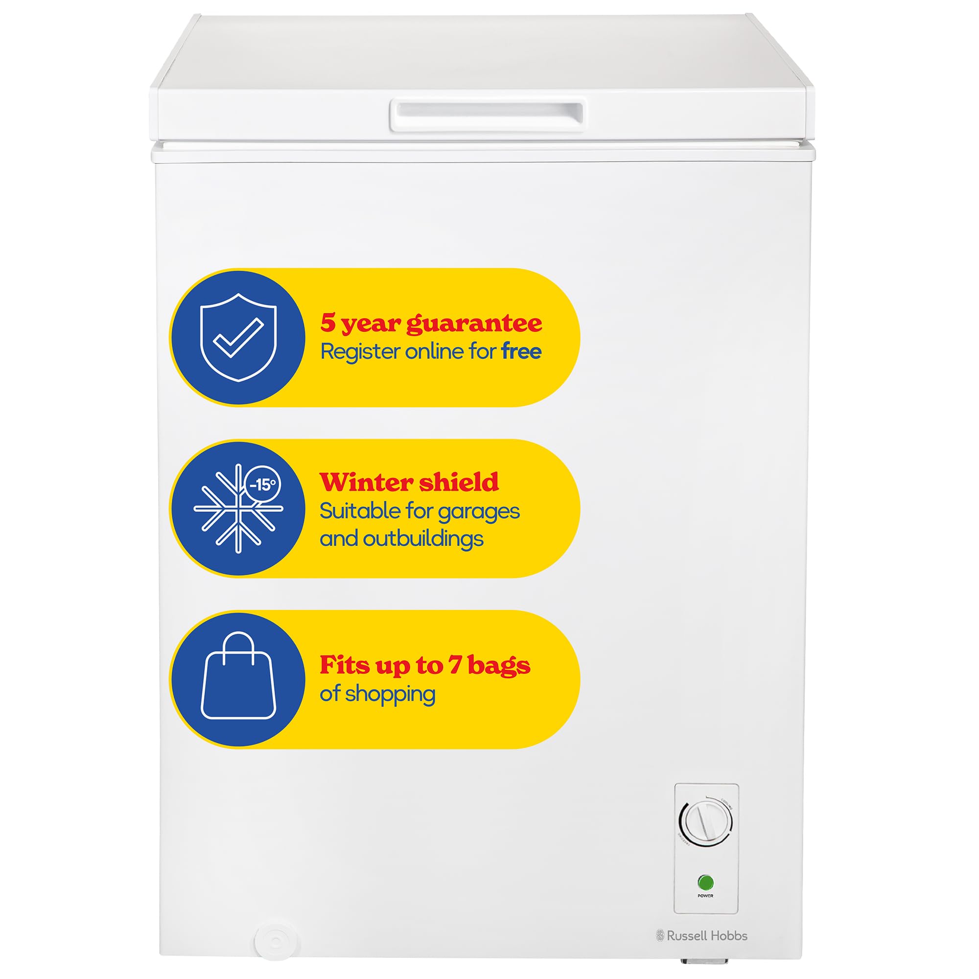Russell Hobbs RH142CF0E1W Chest Freezer - 143L - White