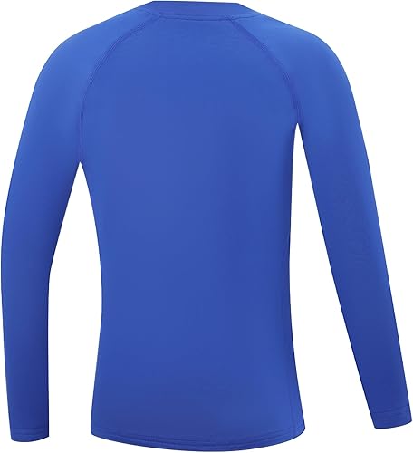 Miniatura 2 de Runhit Camiseta térmica de compresión para niños y jóvenes, manga larga, forro polar, capa base para fútbol, béisbol, fútbol, baloncesto